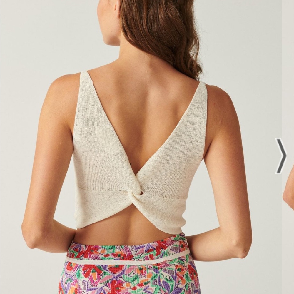 ba&sh Paris Dylly Twist Top - Cream/Ecru nwt